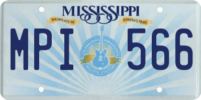 MS license plate MPI566