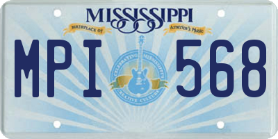 MS license plate MPI568