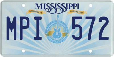 MS license plate MPI572