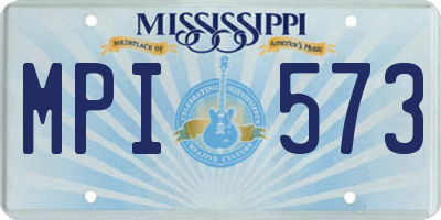 MS license plate MPI573