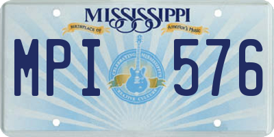 MS license plate MPI576
