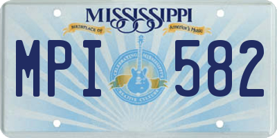 MS license plate MPI582