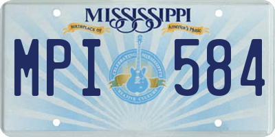 MS license plate MPI584