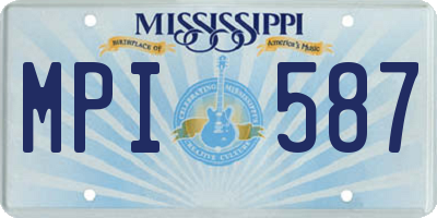 MS license plate MPI587