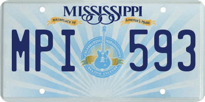 MS license plate MPI593