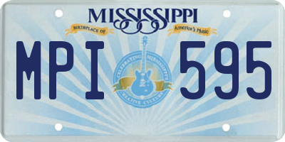 MS license plate MPI595