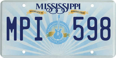 MS license plate MPI598