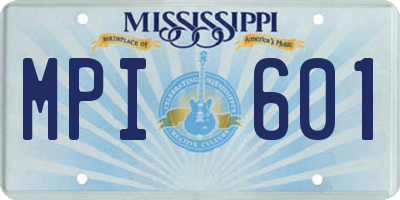 MS license plate MPI601