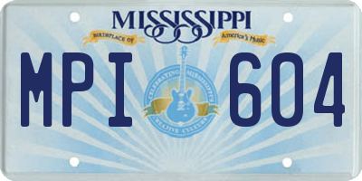 MS license plate MPI604