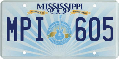 MS license plate MPI605