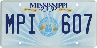 MS license plate MPI607