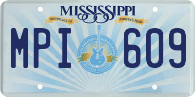 MS license plate MPI609