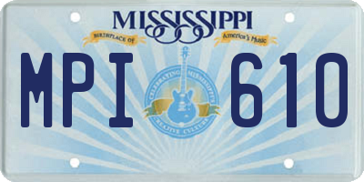 MS license plate MPI610
