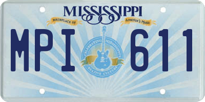 MS license plate MPI611