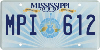 MS license plate MPI612