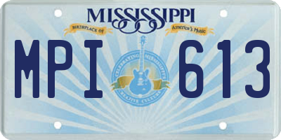 MS license plate MPI613