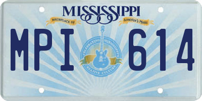 MS license plate MPI614