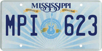 MS license plate MPI623