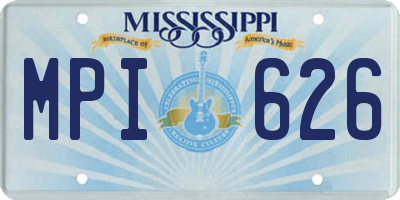 MS license plate MPI626