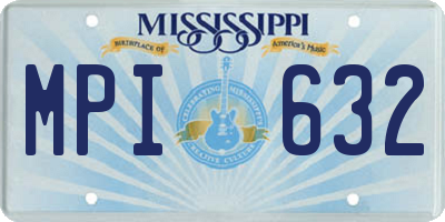 MS license plate MPI632