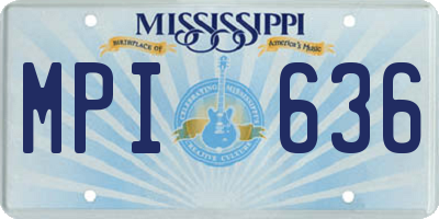 MS license plate MPI636