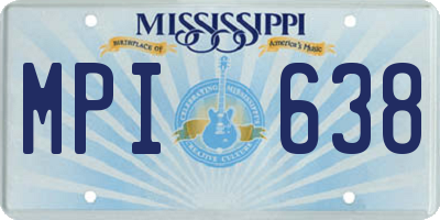 MS license plate MPI638