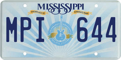 MS license plate MPI644
