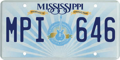 MS license plate MPI646