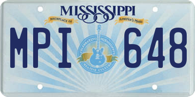 MS license plate MPI648