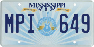 MS license plate MPI649