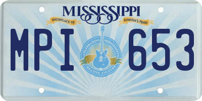 MS license plate MPI653