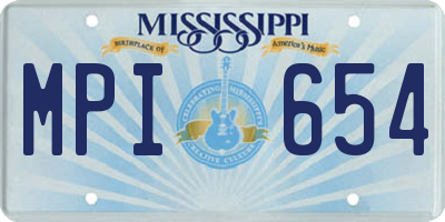 MS license plate MPI654