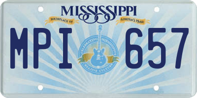 MS license plate MPI657