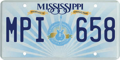 MS license plate MPI658