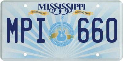 MS license plate MPI660