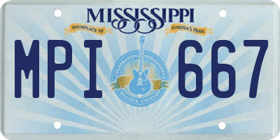 MS license plate MPI667