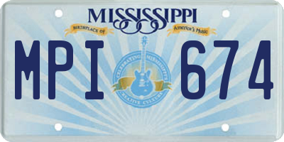 MS license plate MPI674