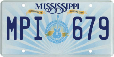 MS license plate MPI679
