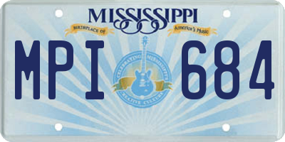 MS license plate MPI684