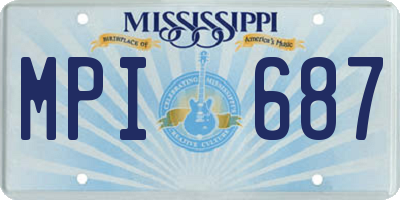 MS license plate MPI687
