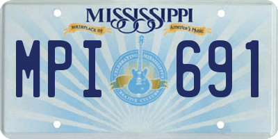 MS license plate MPI691