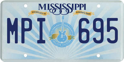 MS license plate MPI695