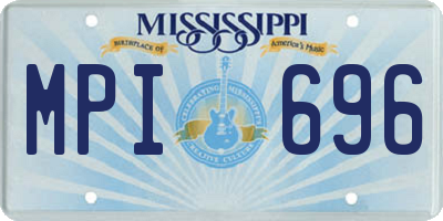 MS license plate MPI696