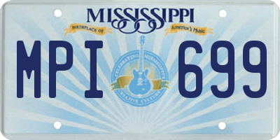 MS license plate MPI699