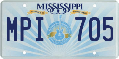 MS license plate MPI705