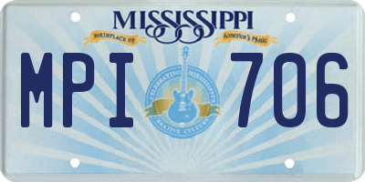 MS license plate MPI706