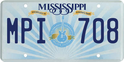 MS license plate MPI708