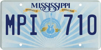 MS license plate MPI710