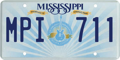 MS license plate MPI711