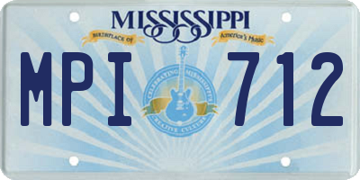 MS license plate MPI712